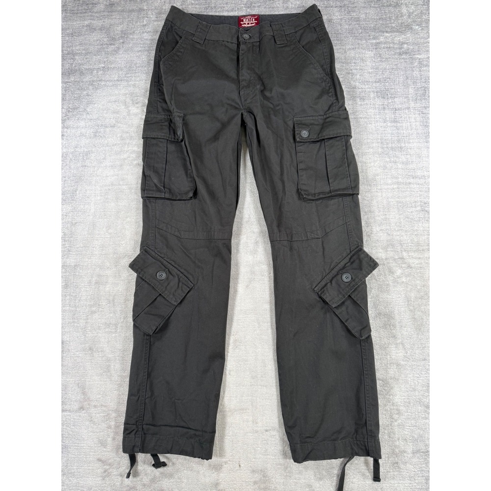 Matchstick Pants Womens 32x31 Black Tactical Multi Pocket Utility Trousers